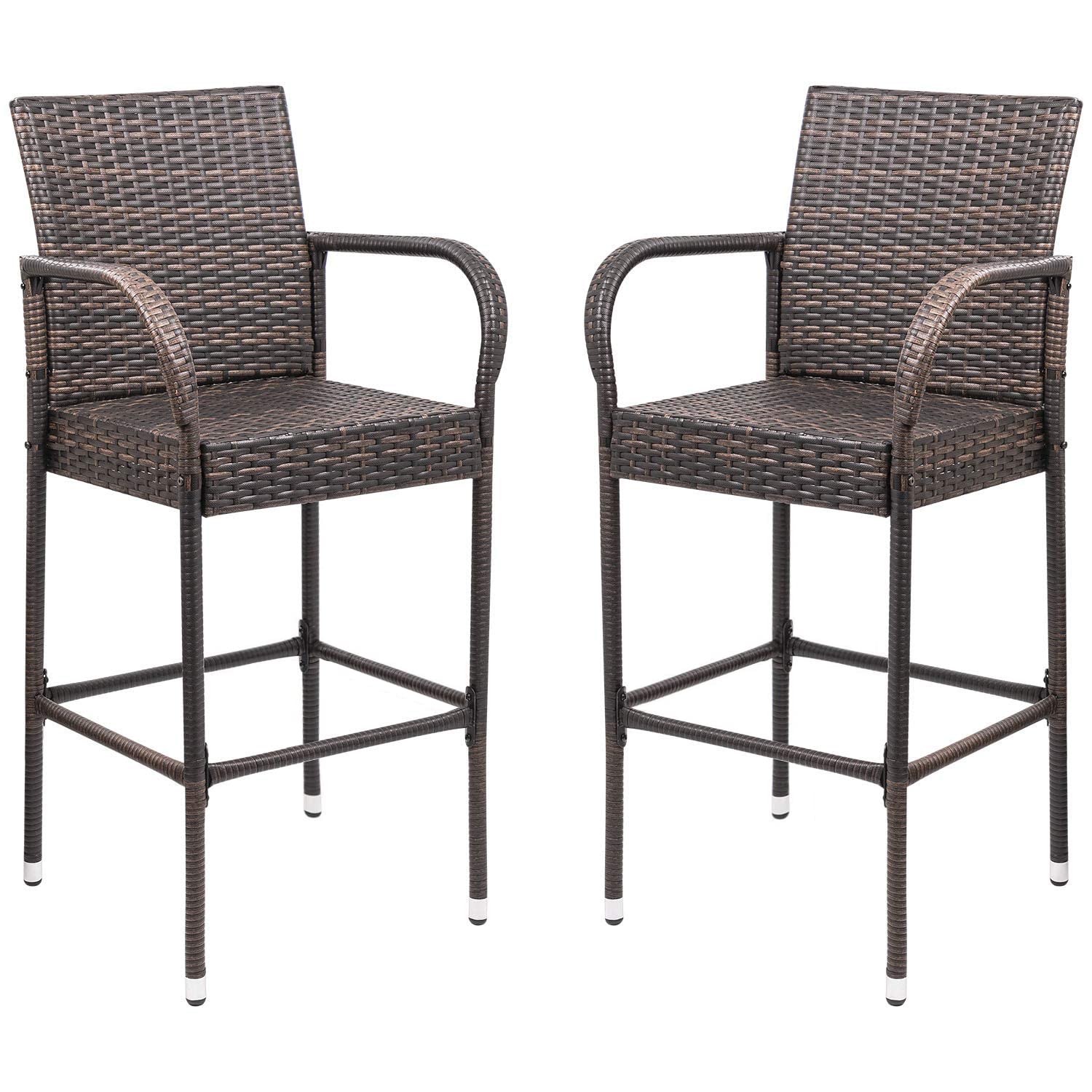 Patio Bar Stools Wicker Barstools Indoor Outdoor Bar Stool
