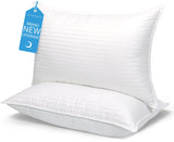 Bed Pillows Queen Size: Hotel Quality Set of 2 - Down Alternative Microfiber Filled for Back