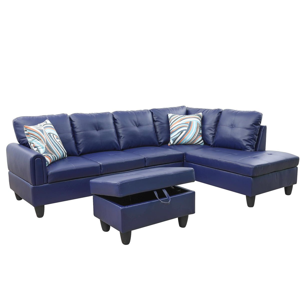 MZX-Bill-SS-00072-LWJ Sectional, Blue - R