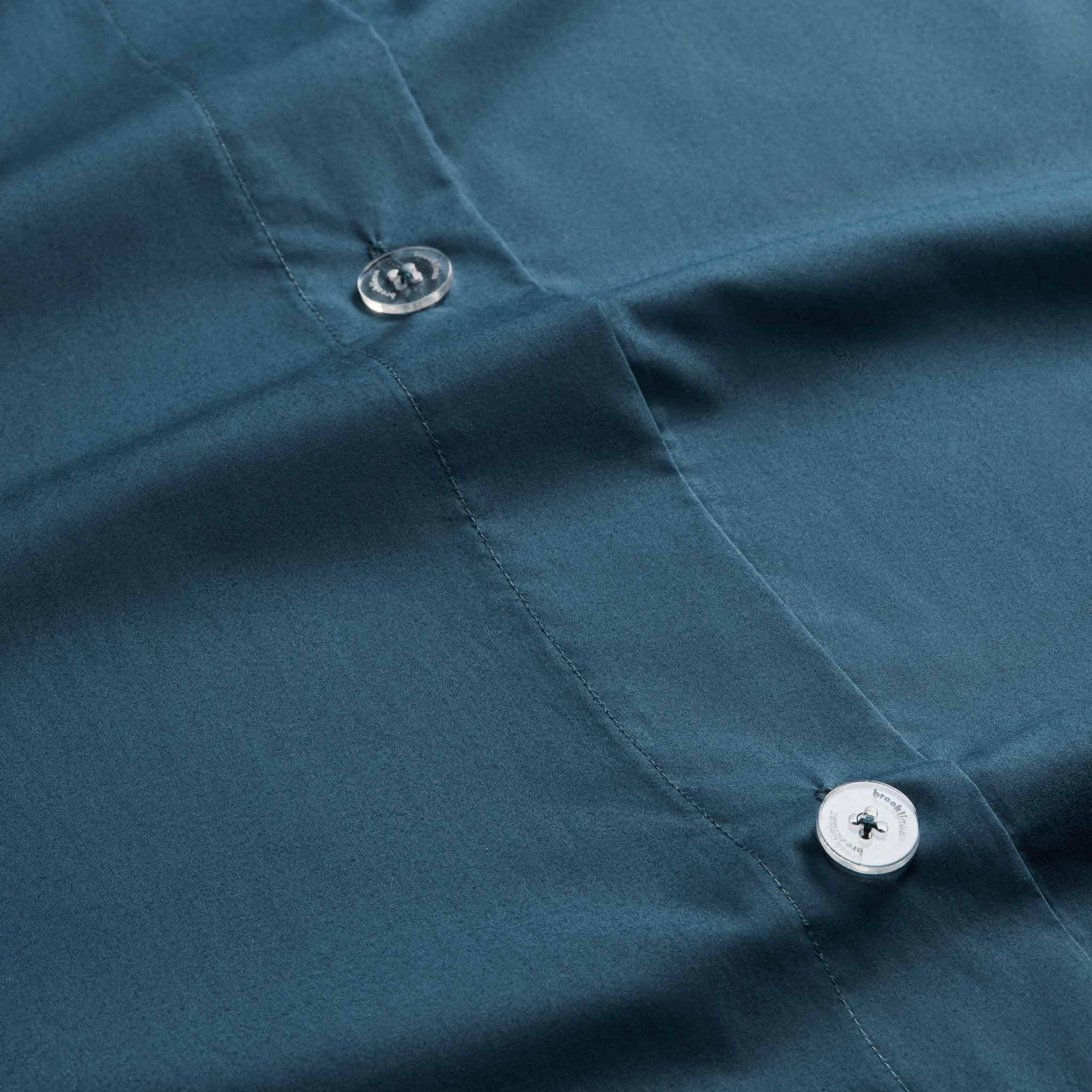 Percale Duvet Cover - 100% Cotton, Full/Queen Size in Abyss Blue