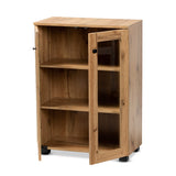 Mason Modern and Contemporary Oak Brown Finished Wood 2-Door Storage Cabinet