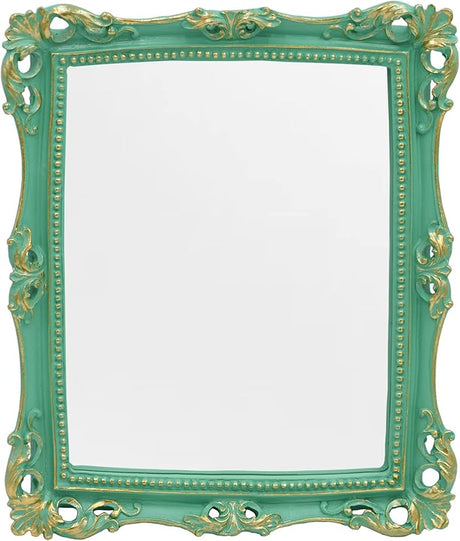 Vintage 11 x 9.5 inch Decorative Mirror, Wall Mounted & Tabletop Makeup Mirror ，