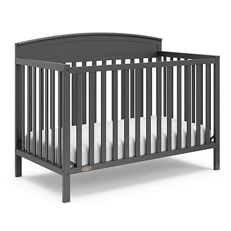 Benton 5-in-1 Convertible Crib with Drawer (Espresso) - Converts from Baby Crib to Toddler Bed