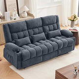 Reclining Loveseat with Cup Holders for Living Room 2 Seat Manual Loveseat Recliner