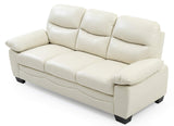 Upholstered Sofa, Pearl Faux Leather