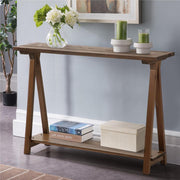 43.3" Solid Pinewood Console Table - Farmhouse Rustic Entryway Hallway Sofa Table