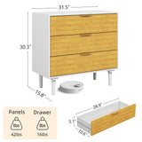 3 Drawer Dresser for Bedroom, Modern Chest with Deep Drawers, Storage Closet Dressers