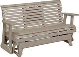 5' Plain Double Glider Bench, 2 Person Glider Chair, 2 Seat Outdoor Glider, Outdoor