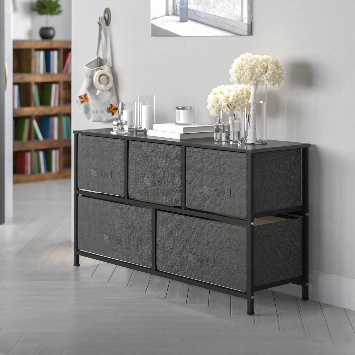 Harris 5-Drawer Storage Chest of Drawers, Modern Bedroom Dresser