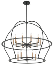 15 Light Black Chandelier