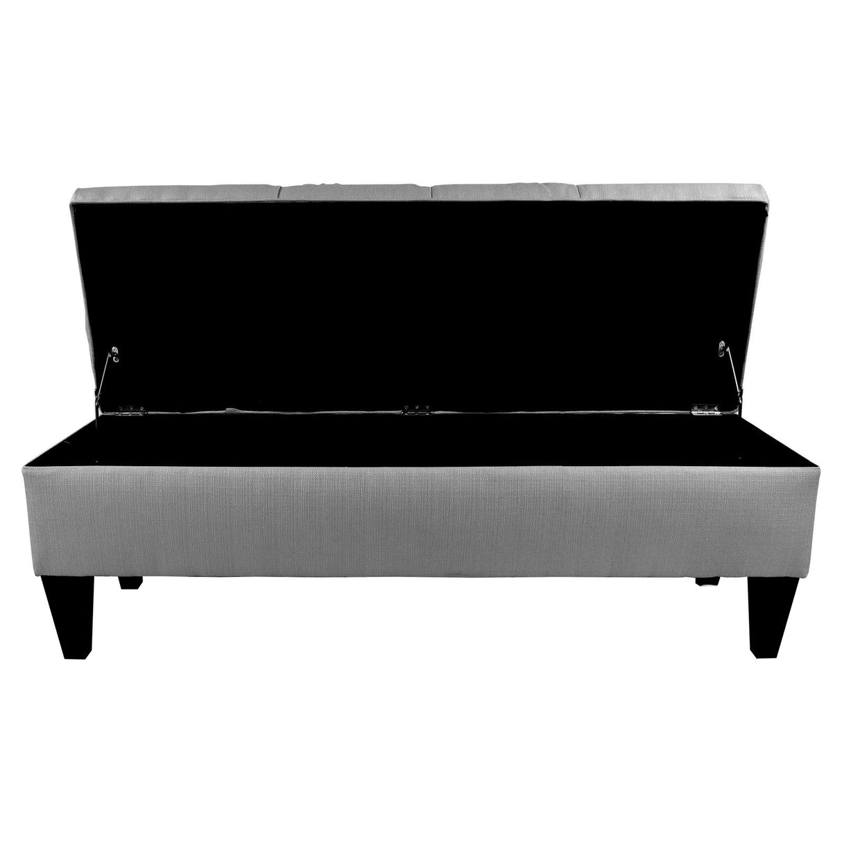 Brooke Collection Diamond Tufted Upholstered Long Bedroom Storage Bench, HJM100 Series, Dark Gray