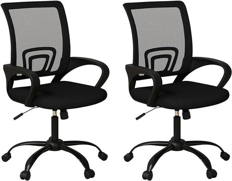 Ergonomic Office Chairs Set of 8, Swivel Rolling Height Adjustable Conference Chairs