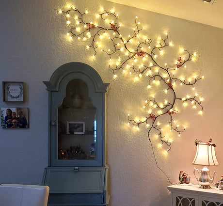 Enchanted Willow Vine Light, Christmas Decorations Flexible DIY Vines for Room Decor,