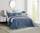 Oversized Cotton Bedspread Queen Size - Real Stitching - Luxury Quilted Bedding Cover