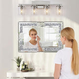 Crushed Diamond Rectangle Wall Mirror 24x36 Inch