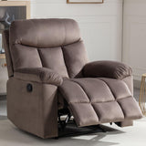 Manual Recliner Chairs, Soft Fabric Reclining Chair with Overstuffed Arm and Back,