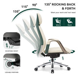 Genuine Leather Office Chair Ergonomic Executive Chair, Modern Office