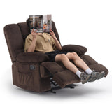 Oversized Rocking Rocker Recliner Chair for Living Room Adults, Chocolate