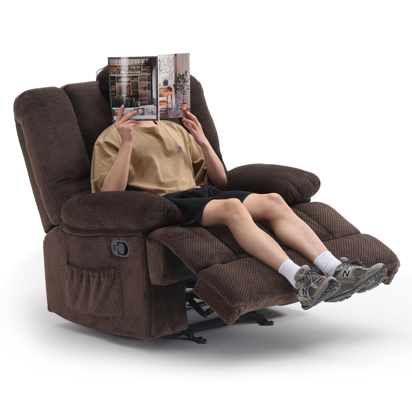 CozyRock Oversized Recliner Chair – Rocking Armchair for Living Room