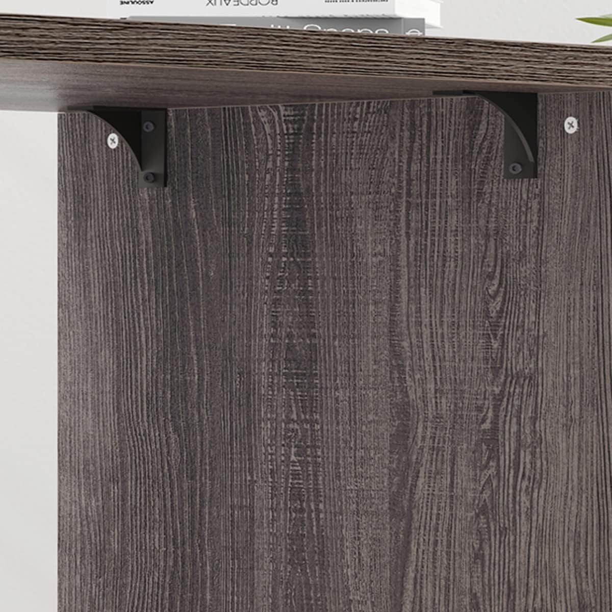 L Shaped Computer Desk with Drawers, 360 Rotating L Shape Desk with Storage Cabinet