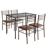 Kitchen Dining Room Table and Chairs [4 Placemats Included] 5-Piece Dinette Sets