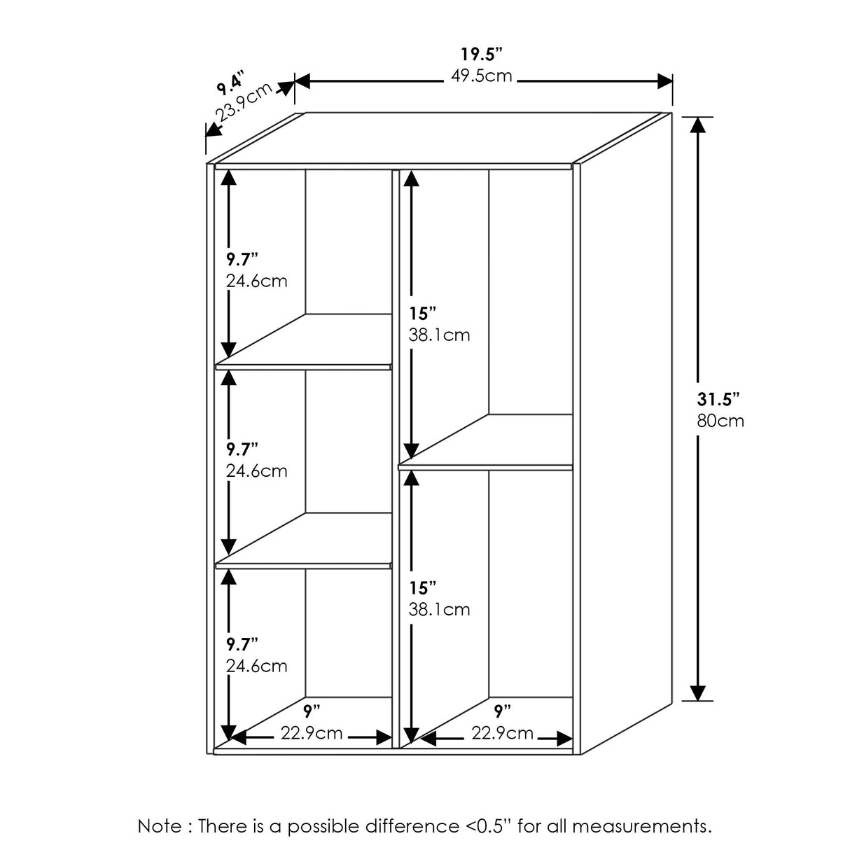 5-Cube No Tool Assembly Open Shelf,