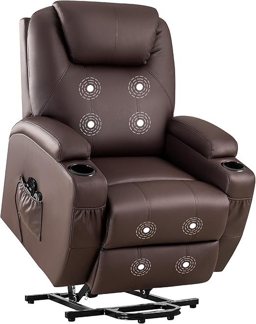 RevolveRest Power Recliner Chair – Swivel Rocker with Massage & Side Pockets