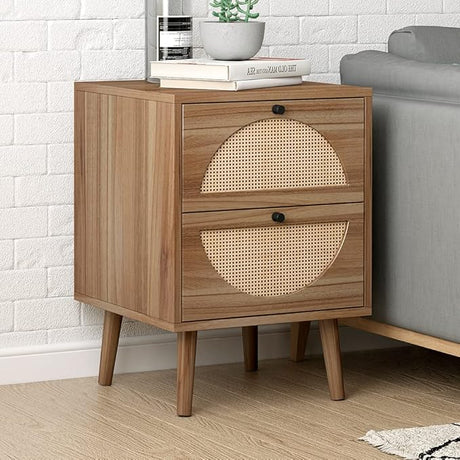 Nightstand with Drawer, Bedside Tables Side Tables Bedroom, Mid Century Modern