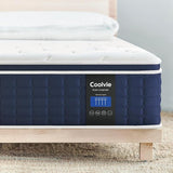 Coolvie Queen Mattress, 10 Inch Hybrid Mattress Queen Size, Individual Pocket Springs