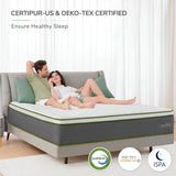 King Mattress,12 Inch Gel Memory Foam Hybrid Mattress with Individually Pocket Springs