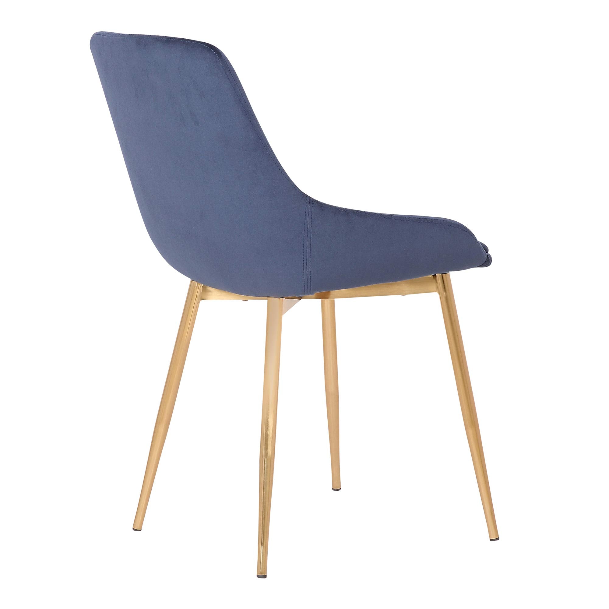 Heidi Contemporary Fabric Dining Room Accent Chair, 18.5" Height, Blue