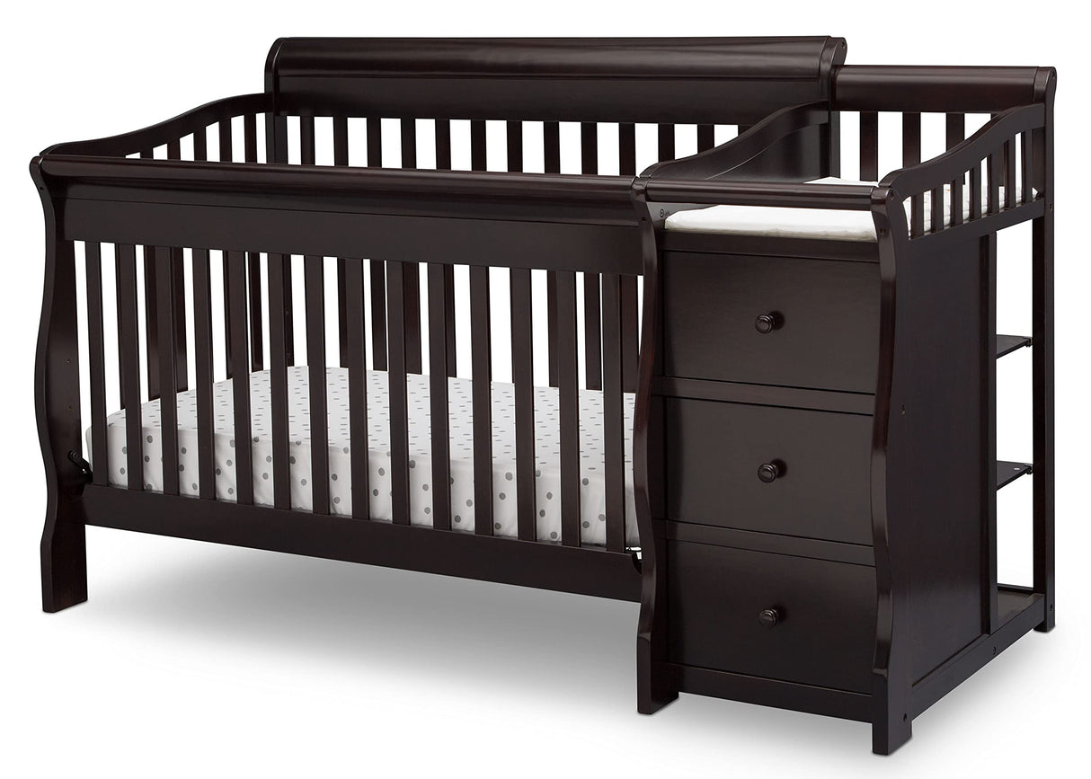 Princeton Junction 4-in-1 Convertible Crib and Changer - Greenguard Gold Certified, Dark