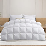 Goose Down Comforter Twin Size, Pinch Pleat Duvet Insert, 800 Fill Power Cloud Fluffy Extra