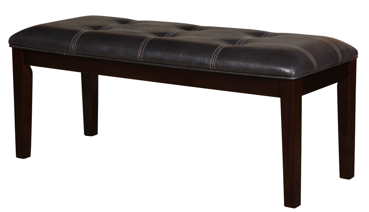 Dining Bench, 49-Inch, Western, Dark Brown