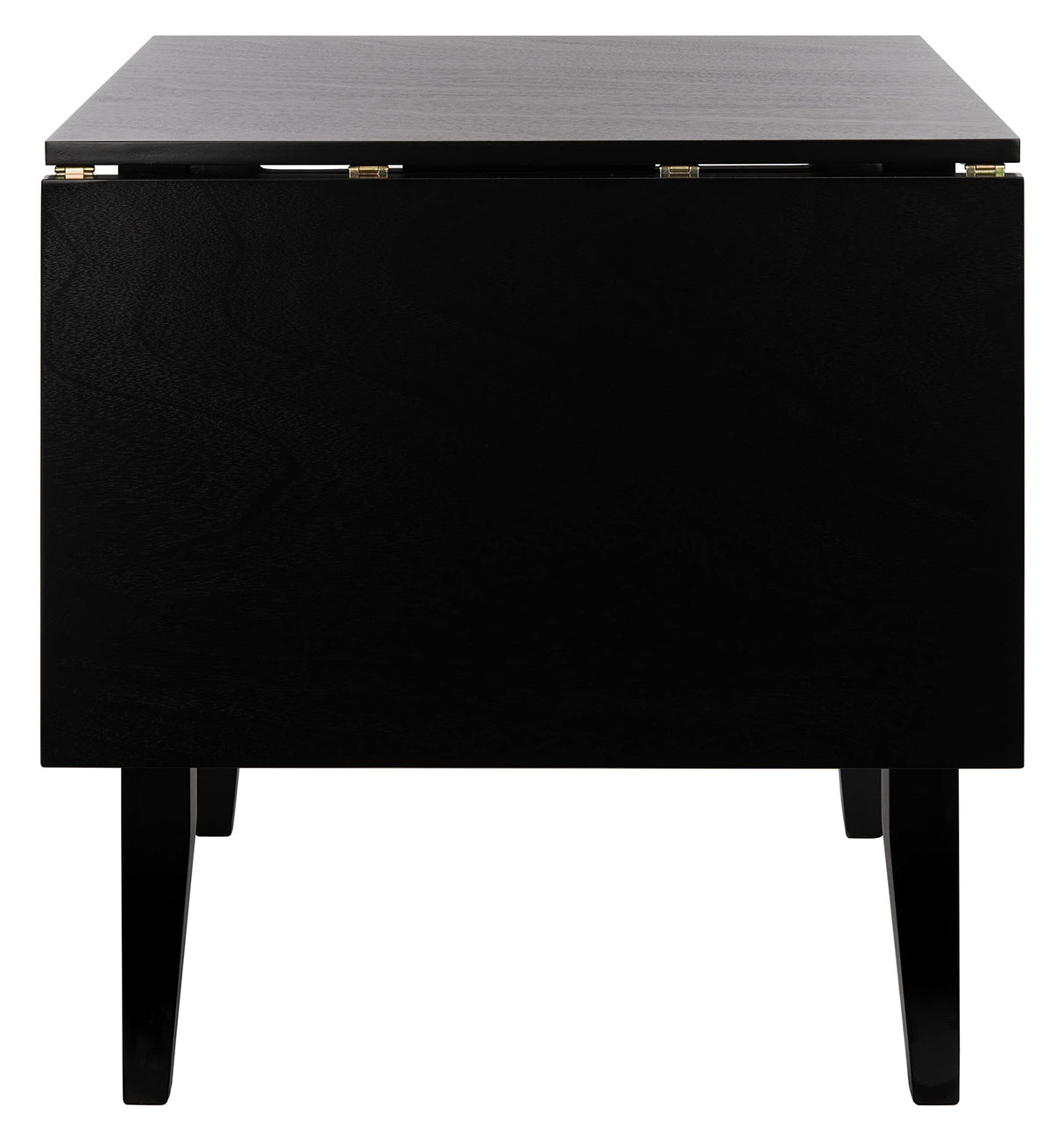 Home Collection Miliano Matte Black Drop End Leaf Dining Room Table DTB1404A