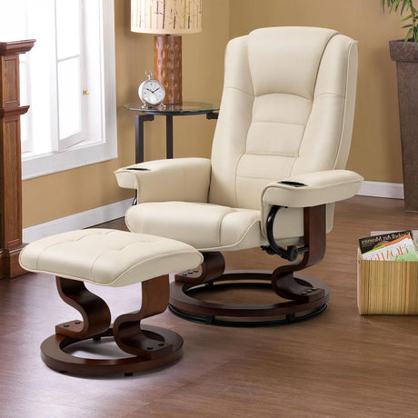 Reclining Chair with Vibration Massage Faux Leather Recliner