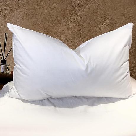 50/50 Goose Feather Down Pillows - King Size 2 Pack - Made in New York, Medium Support for All Sleepers