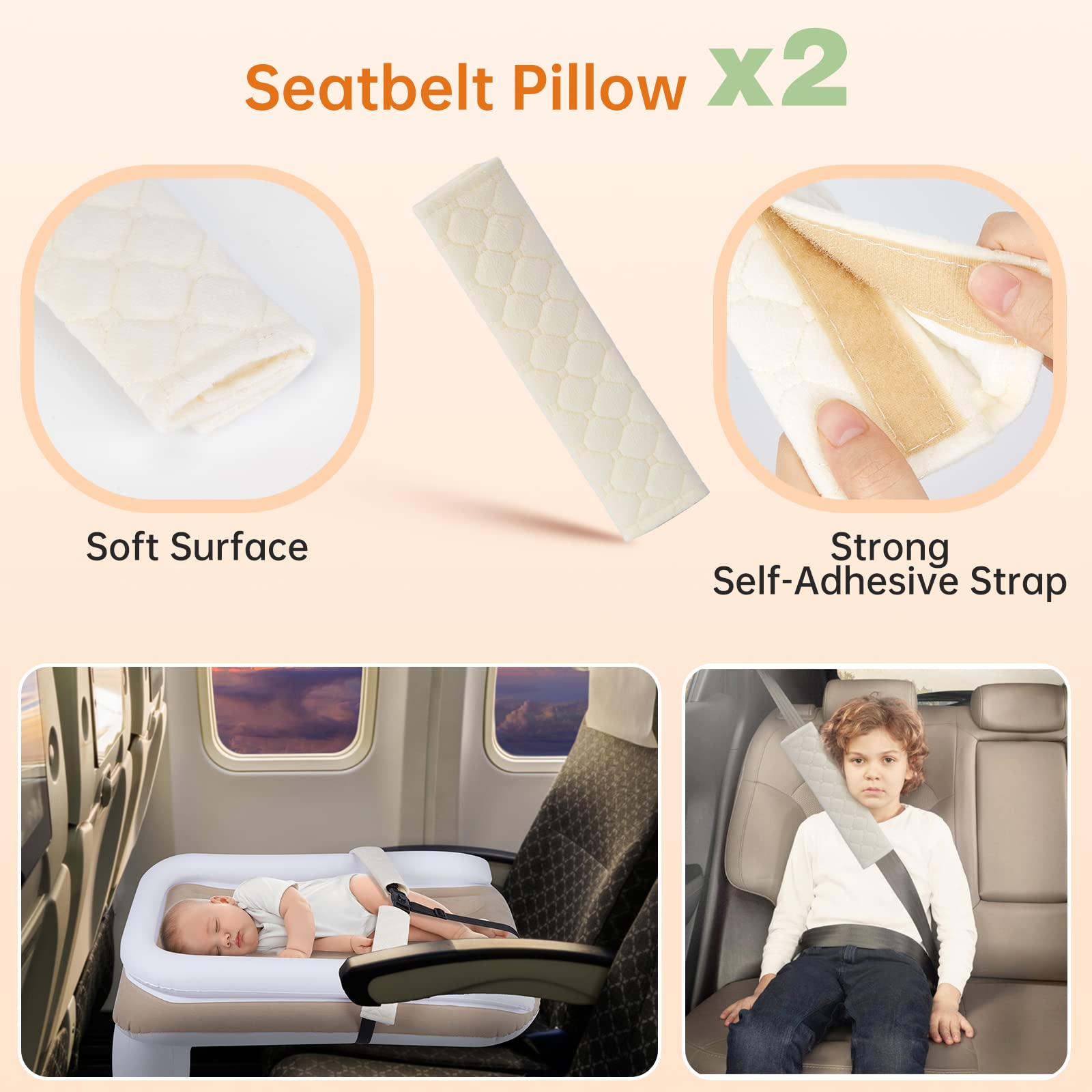 Inflatable Airplane Bed for Kids, Portable Toddlers Airplane Blow Up Bed for Travel