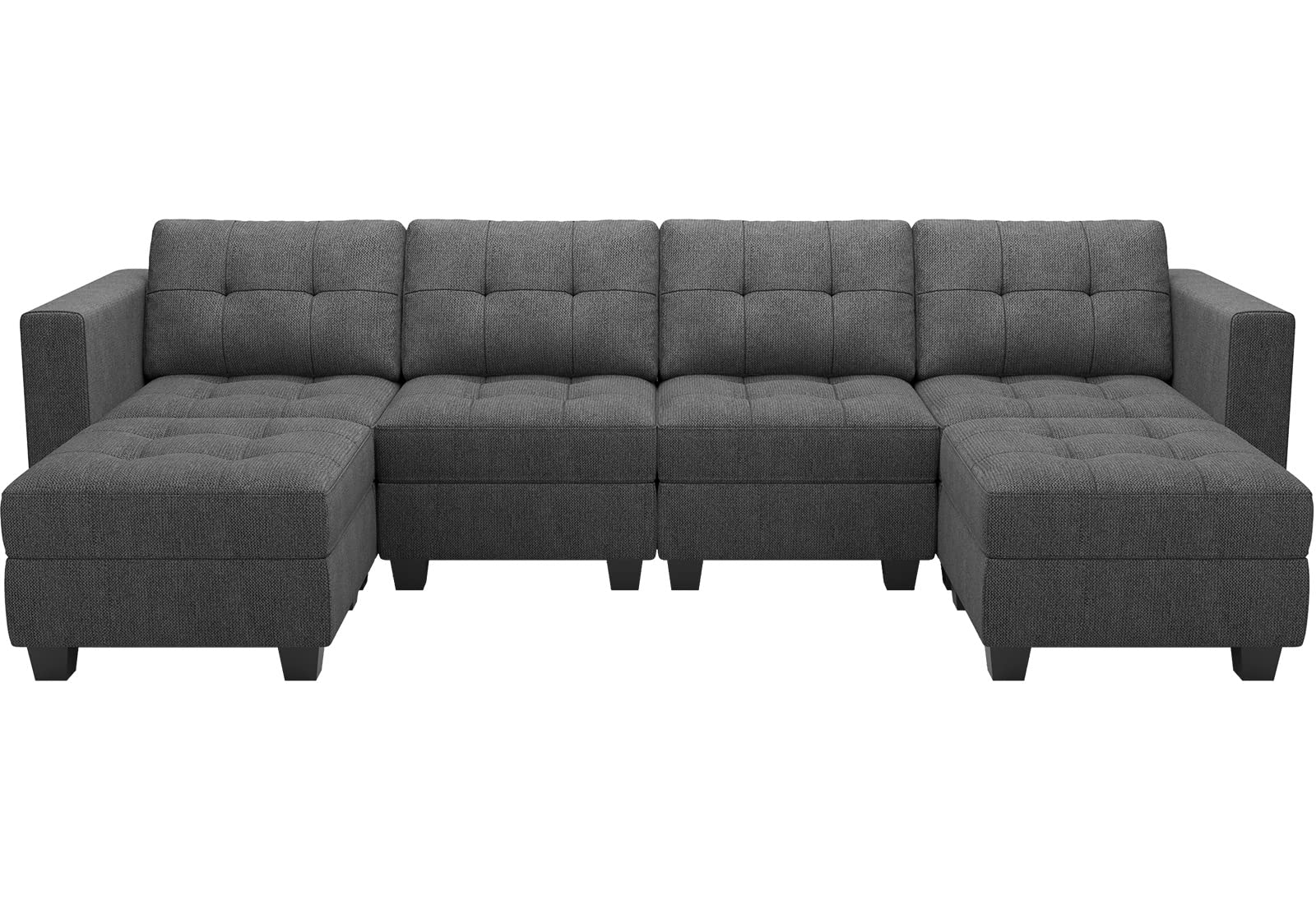 Reversible Storage Modular U-Shape Sectional Sofa Couch