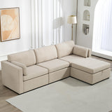 Oversized Modular Sectional Sofa, Convertible L Shaped Couch with Storage Ottoman