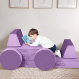 Kids Couch Sofa Modular Toddler Couch for Playroom, 8-Piece Fold Out Baby Couch Play Set