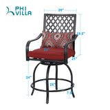 Outdoor Bar Height Bistro Dining Chairs