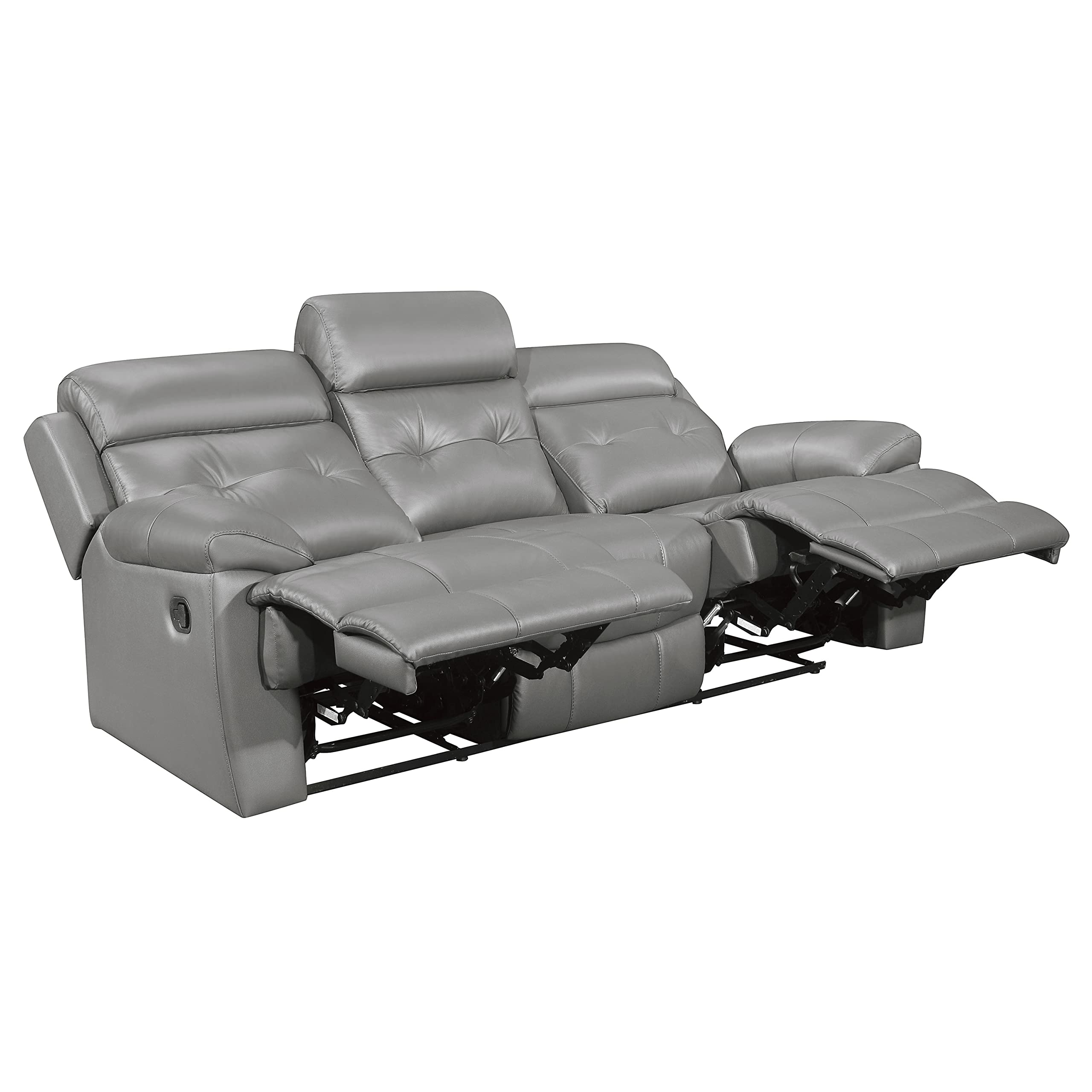 Inkwood Wall-Hugger Manual Double Reclining Sofa, Gray