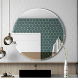 Frameless Round Mirror 28 Inch, Round Mirror with 1 inch Beveled Edge,