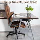 450 LBS Big and Tall Office Chair with Flip-Up Armrests