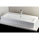 Kingston Brass EV3917 Anne Vessel Sink, 39-3/8" x 17-1/8" x 5-1/2", White