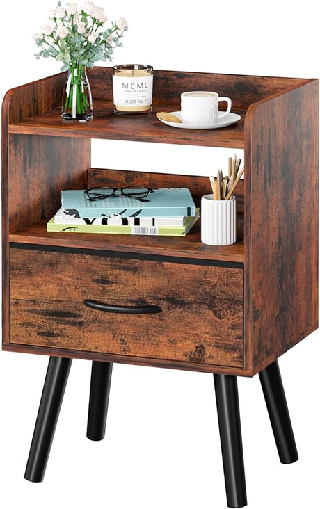 Night Stand with Drawer, Modern Nightstand, Bedside Tables