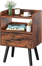 Night Stand with Fabric Drawer, Modern Nightstand, Bedside Tables