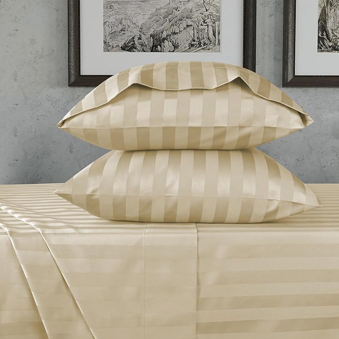 800 Thread Count Egyptian Cotton Sheets King Size, Long Staple Bed Sheets, 4 Pc Bed