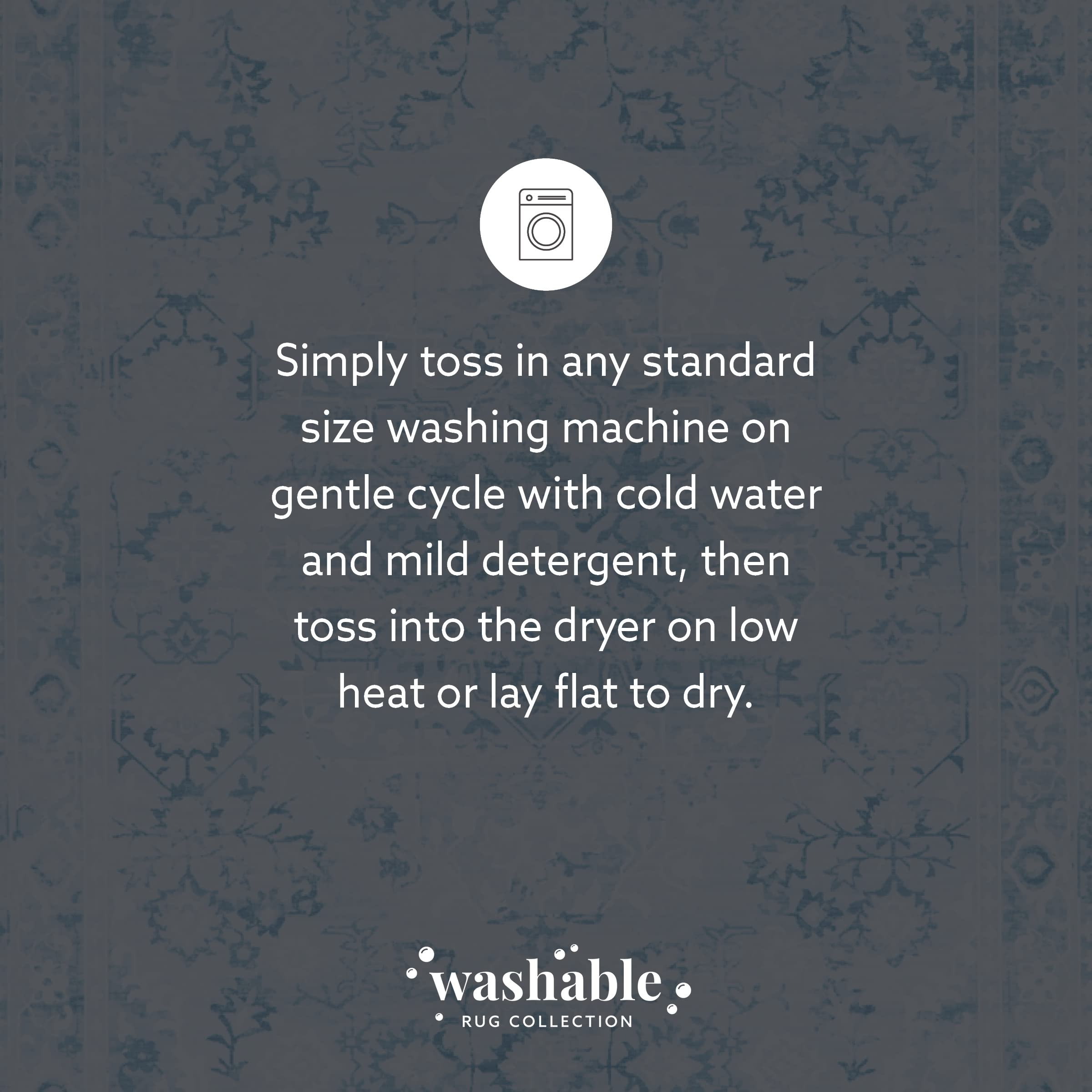 The Anywhere Washable Rug Klinch Grey & Ivory 5' X 7' Area Rug